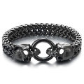 Custom Wholesale Neo-Gothic Franco Chain Bracelet with Spring Clasp Amazon Hot Selling Curb Chain Stainless Steel